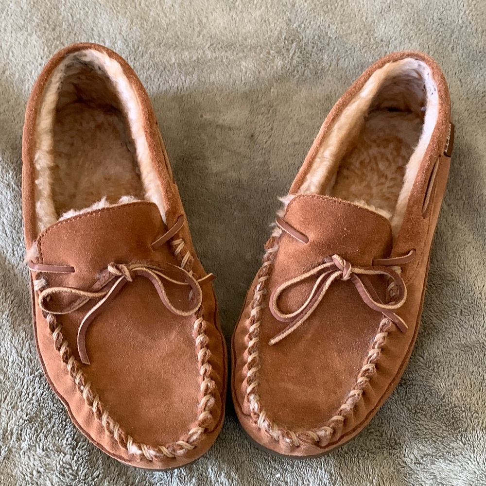 Men’s lined Slippers.  Indoor/outdoor soles